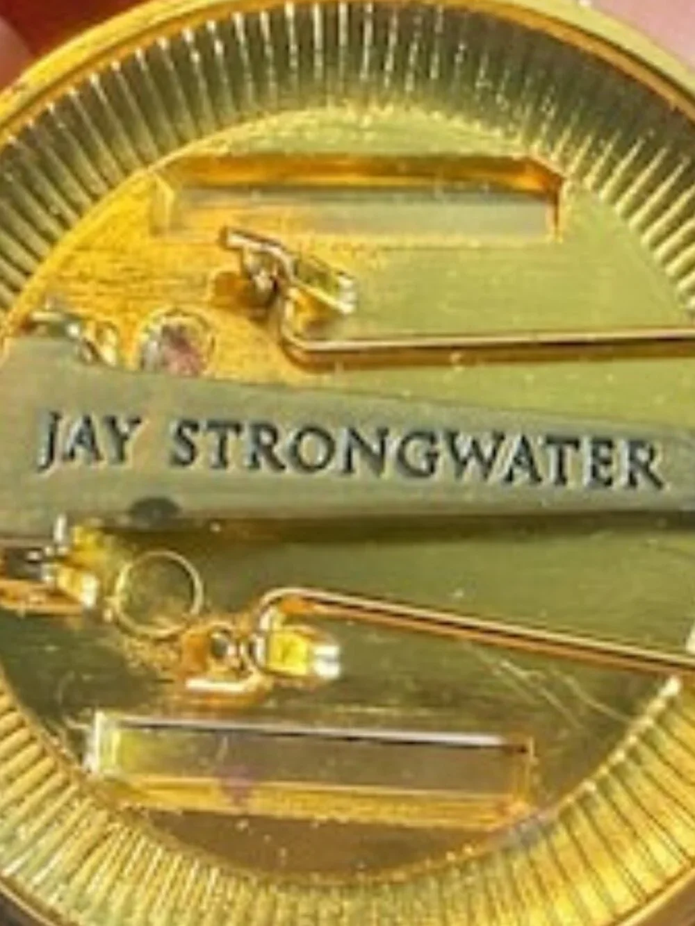 Jay Strongwater Neiman Marcus 100th Anniversary Green Enamel Clip Brooch Picture